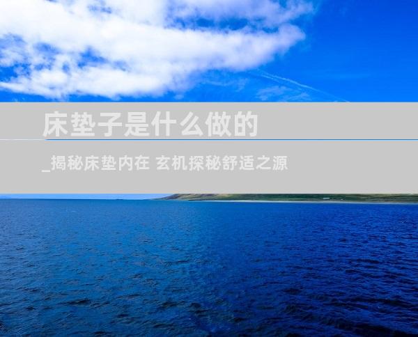 床垫子是什么做的_揭秘床垫内在 玄机探秘舒适之源